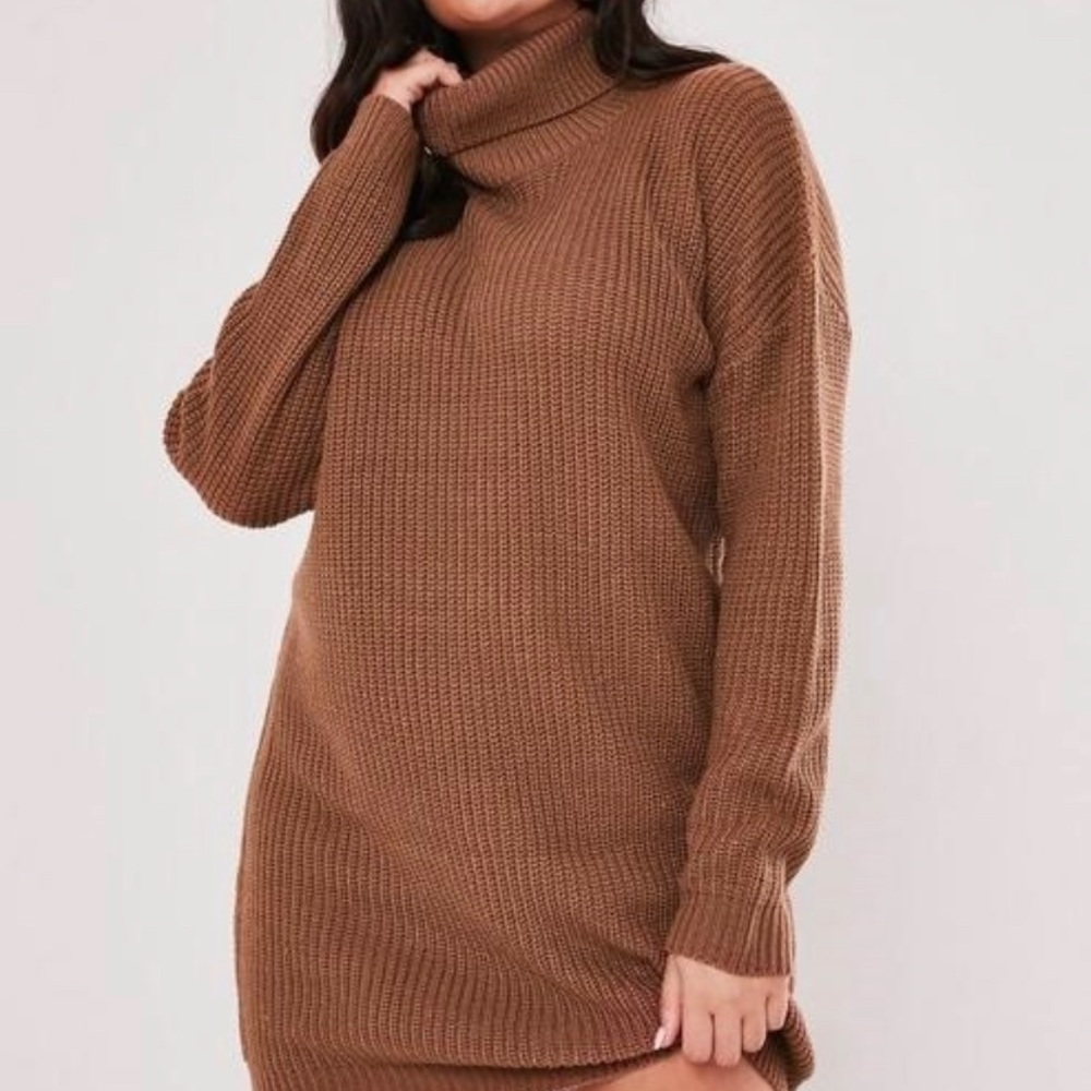 NWT MOCHA ROLL NECK SWEATER DRESS 🐻